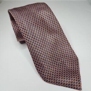 BRIONI Orange & Blue Silk Tie.
